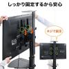 液晶テレビスタンド(ハイタイプ・キャスター付・手動上下昇降・(32型～75型対応)