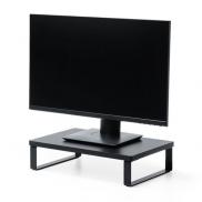 モニター台 幅40cm 奥行25cm モニター下収納 木製 ブラック