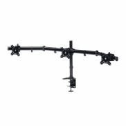 【アウトレット】モニターアーム 3画面 27インチ対応 左右 クランプ固定 多関節 ブラック