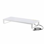 コンセント付きモニター台 W600 ホワイト