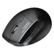 ワイヤレスエルゴマウス 8ボタン 多機能 液晶画面 Bluetooth / 2.4GHzレシーバー 充電式 ブラック