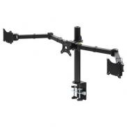 【アウトレット】モニターアーム 3画面用 27インチ対応 横並び クランプ固定式