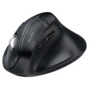 ワイヤレスエルゴマウス チルトホイール 高速スクロール 静音 5ボタン Bluetooth マルチペアリング ブラック
