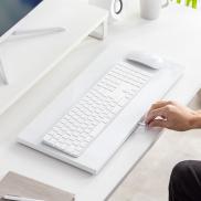 キーボードスライダー 幅52.6cm スチール製 ホワイト キーボード マウス ノートパソコン 収納台