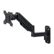 【アウトレット】壁設置用 モニターアーム 1画面 ガス圧式 上下左右調整 3関節 ブラック