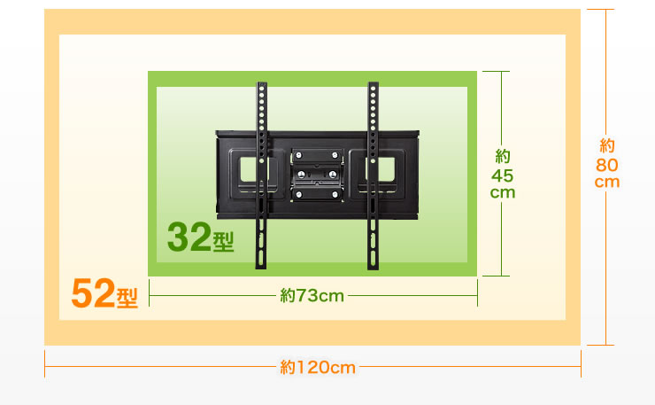 ◇セール◇壁掛けテレビ金具(ダブルアームタイプ・汎用・32～52インチ対応・前後角度左右調節対応) YT-PL005 【エルゴノミクスショップ】