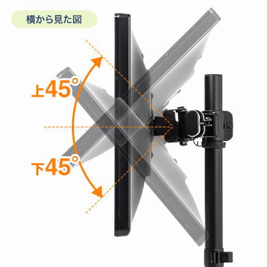 上下の角度調整