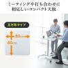 【アウトレット】スタンディングミーティングテーブル(ガス圧昇降・昇降幅38cm・正方形)