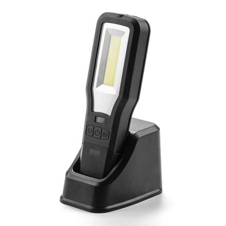クレードル式LEDライト(LED懐中電灯・USB充電式・マグネット・フック付き・最大500ルーメン・作業灯・防災・COBチップ)