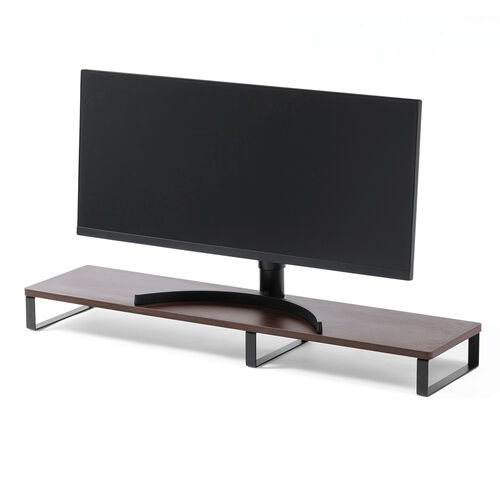 モニター台 幅100cm 奥行25cm 木目 ダークブラウン 100-MR195M