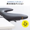 デスク用リストレスト クランプ固定式 幅67cm クッション入り 肘置き台 ブラック