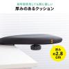 デスク用リストレスト クランプ取付 幅20cm クッション入り 肘置き台 ブラック