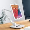 【アウトレット】iPad・タブレットアームスタンド(6～13インチ対応・2関節・角度調整・回転可能・レジスタンド・エアレジスタンド・ホワイト)