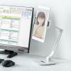 【アウトレット】iPad・タブレットアームスタンド(6～13インチ対応・2関節・角度調整・回転可能・レジスタンド・エアレジスタンド・ホワイト)