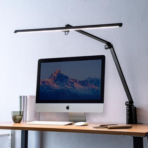 【アウトレット】LEDデスクライト クランプ式 暖色 900ルーメン 無段階調光 3関節