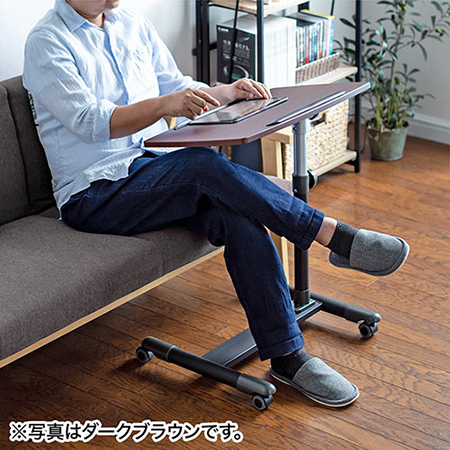 サイドテーブル(ノートPC台・高さ調整・角度調整・ベッド