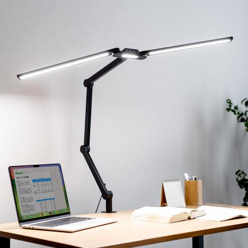 LEDデスクライト クランプ固定式 アームライト 1700ルーメン 広範囲