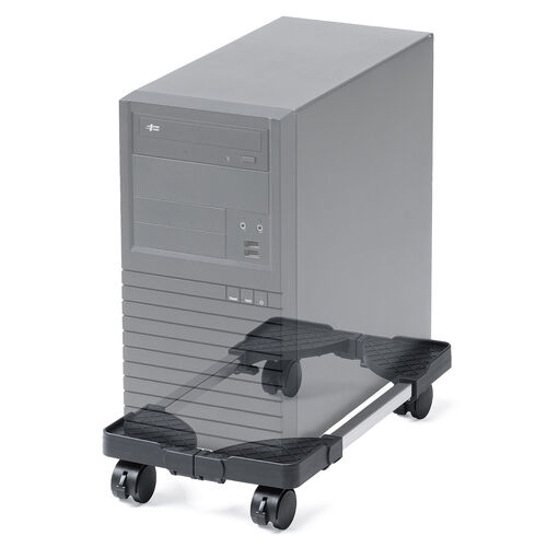 【アウトレット】CPUスタンド  耐荷重50kg キャスター付き 無段階調整 デスクトップPCスタンド