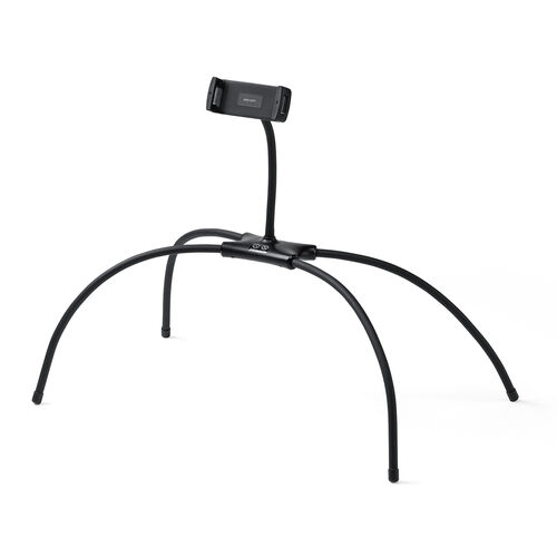 寝ながらタブレットスタンド フレキシブル4本脚 ブラック 100