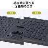 【アウトレット】2WAYフットレスト ワイドタイプ 足つぼ刺激ローラー付き デスク用 足置き台