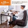 【アウトレット】ローデスク ローテーブル 高さ調整 5段階調整 幅100cm 奥行60cm タップ受け パソコンデスク パソコンテーブル ゲーミング ブラウン