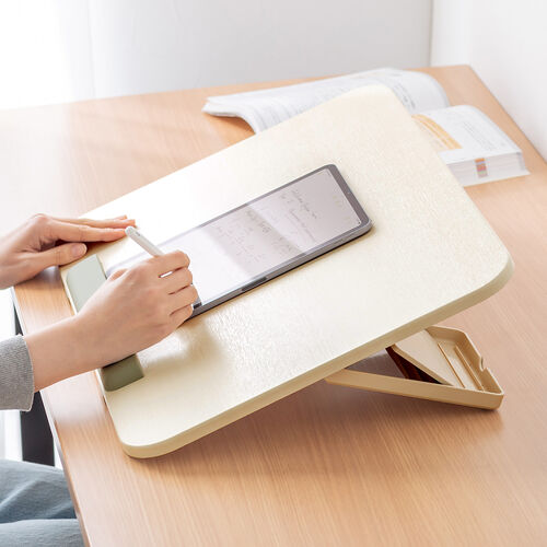 学習台 傾斜台 ワイドタイプ 6段階 角度調整 姿勢改善 木目柄 ライト