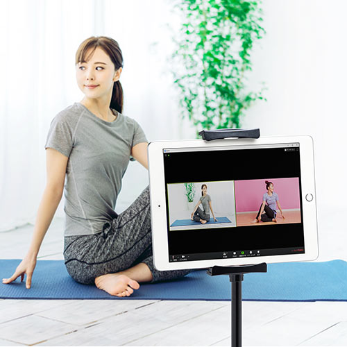 シャープ フロアスタンド キャスター付き 高さ調整あり　お値段交渉あり タブレットアームスタンド キャスター付き フロアスタンド 高さ