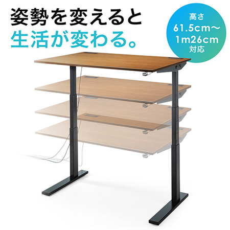 Zyt Erd002m アウトレット スタンディングデスク 電動上下昇降式デスク 木目 幅1cm 奥行70cm 座り過ぎ解消 障害物検知機能付 低ホルムアルデヒド レビュー エルゴノミクスショップ