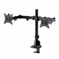 モニターアーム  左右2画面 デュアルモニター 薄型クランプ 耐荷重各9kg 32インチまで対応 ブラック