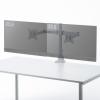 モニターアーム 左右2画面 デュアルモニター 薄型クランプ 耐荷重各9kg 32インチまで対応 ホワイト