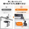 モニターアーム 2画面上下左右 デュアルモニター ガススプリング 薄型クランプ 耐荷重各1から9kg 32インチまで対応 ブラック