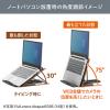 ノートパソコンスタンド(データホルダー・書見台・ブックスタンド・タブレットスタンド・角度調節6段階)
