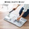 【アウトレット】折りたたみデスク 折りたたみノートパソコンデスク 持ち運びデスク 高さ調整 角度調整対応 グレー 幅60cm