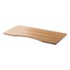 木製天板 カーブ型天板 幅120cm 奥行60cm ライトブラウン パーティクルボード メラミン化粧板