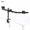 【アウトレット】モニターアーム 3画面 27インチ対応 左右 クランプ固定 多関節 ブラック