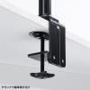 【アウトレット】モニターアーム 3画面 27インチ対応 左右 クランプ固定 多関節 ブラック