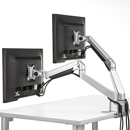 デュアルモニターアーム アルミ製 クランプ式 11/28 16時まで】デュアルモニターアーム 左右2画面 耐荷重 各10kg
