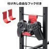 机上台 クランプ固定 机上ラック 2段 ゲーミング 幅110cm カーボン調 スチール脚