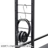 机上台 クランプ固定 机上ラック 2段 ゲーミング 幅110cm カーボン調 スチール脚