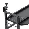 机上台 クランプ固定 机上ラック 2段 ゲーミング 幅110cm カーボン調 スチール脚