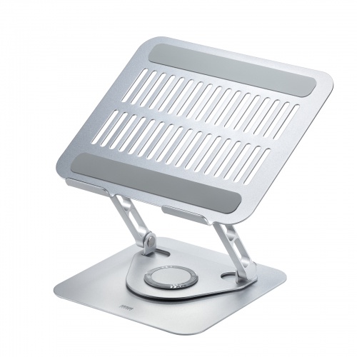 【アウトレット】ノートパソコンスタンド 回転機能 角度調整機能つき シルバー