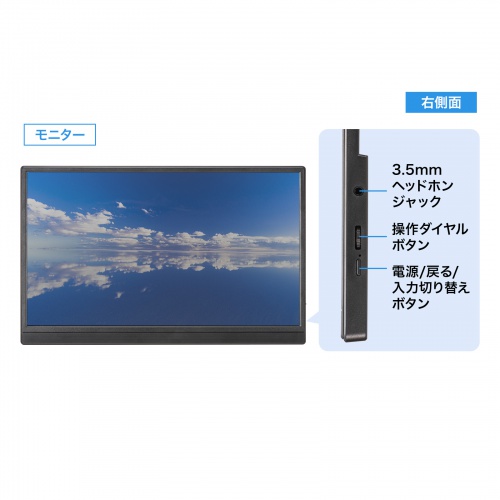 モバイルモニター 15.6インチ フルHD IPSパネル アンチグレア スタンド