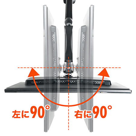デュアルモニターアーム(耐荷重2～6.5kg・水平垂直可動・ガス圧