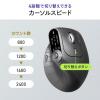 ワイヤレス エルゴノミクスマウス ダイヤル操作 5ボタン+3機能 Bluetooth 専用レシーバー 充電式 Gruu ブラック