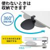 【アウトレット】マウステーブル(360度回転・クランプ式・硬質プラスチックマウスパッド・ライトグレー)