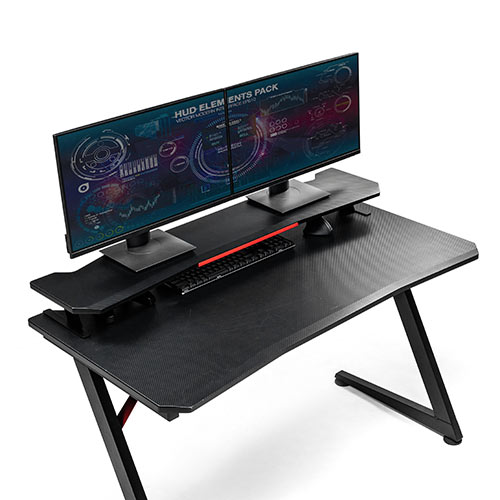 アウトレット】モニター台 机上台 100cm以上 ゲーミング カーボン調
