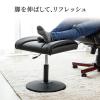 【アウトレット】オットマン(リラックス脚置き台・固定脚仕様・キャスターなし・PUレザー製・ブラック)