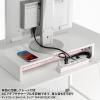 【アウトレット】モニター台 幅59.5cm モニター下収納 木製 ホワイト