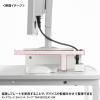 【アウトレット】モニター台 幅59.5cm モニター下収納 木製 ホワイト