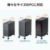 CPUスタンド デスクトップ用 耐荷重50kg スチール製 ゲーミングPC パソコンラック パソコンスタンド キャスター付き ほこり対策 幅・奥行き無段階調整